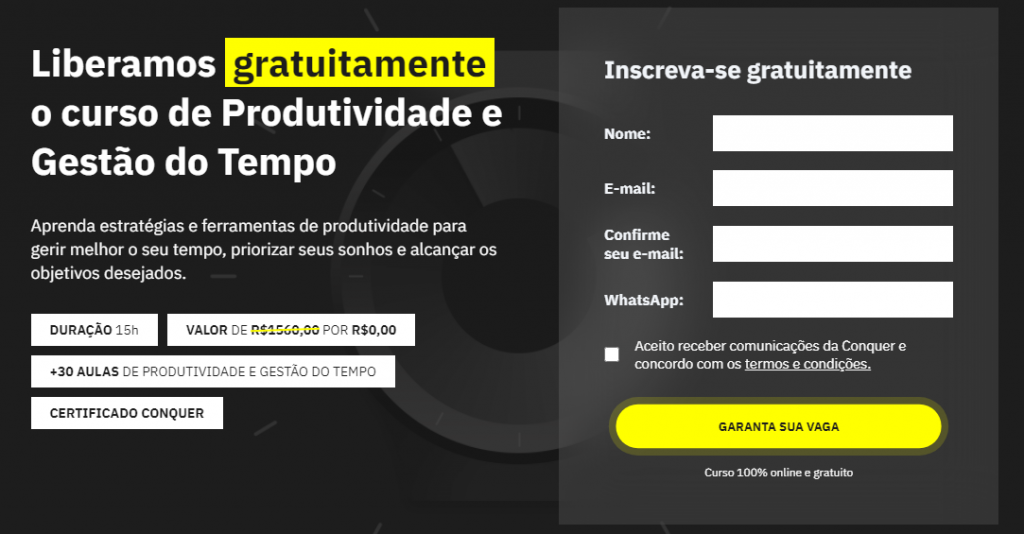 produtividade e gestão do tempo